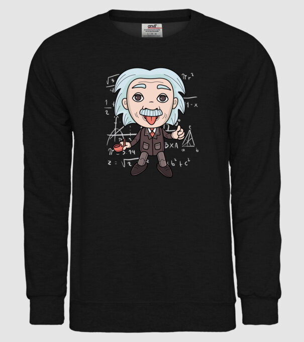 Einstein minta fekete pólón