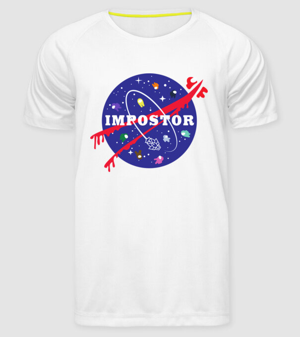 Impostor - Among us minta fehér pólón