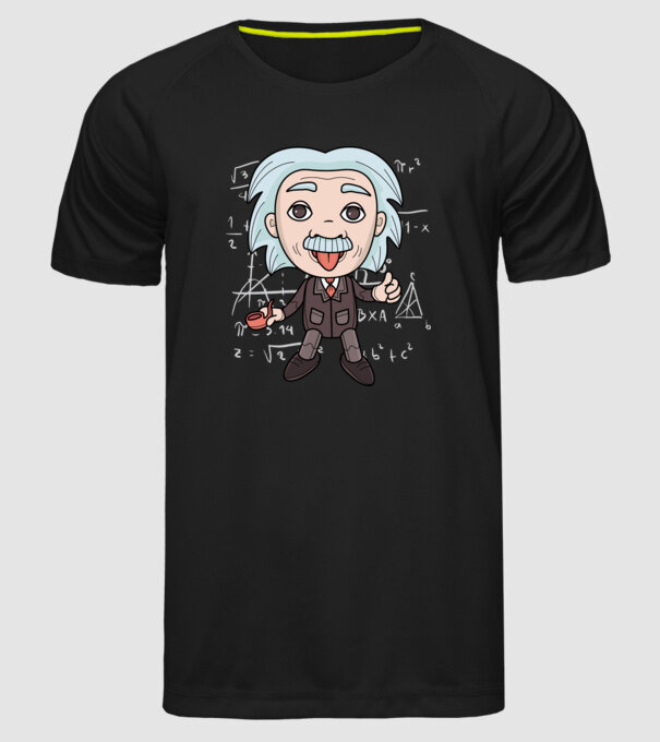 Einstein minta fekete pólón
