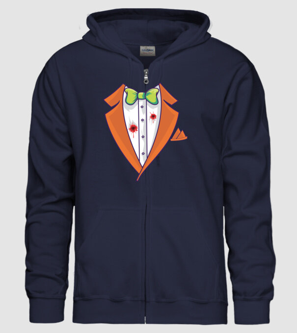 Joker öltöny minta sötétkék pólón