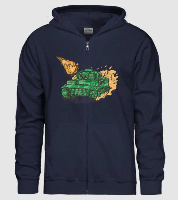 Tank minta sötétkék pólón