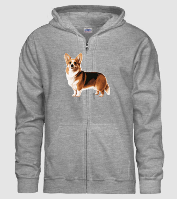 Corgi minta szürke pólón