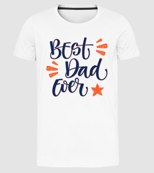 Best Dad Ever minta fehér pólón