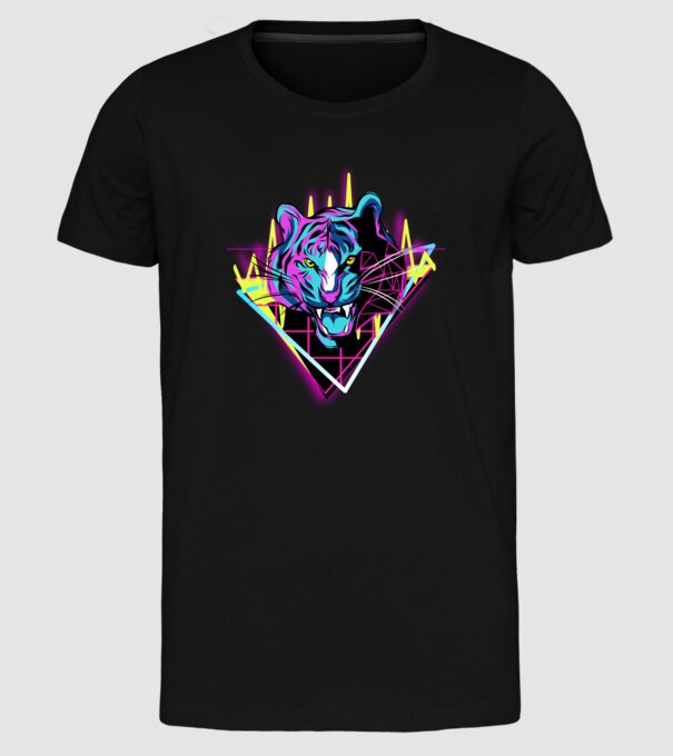 Neon Tigris minta fekete pólón