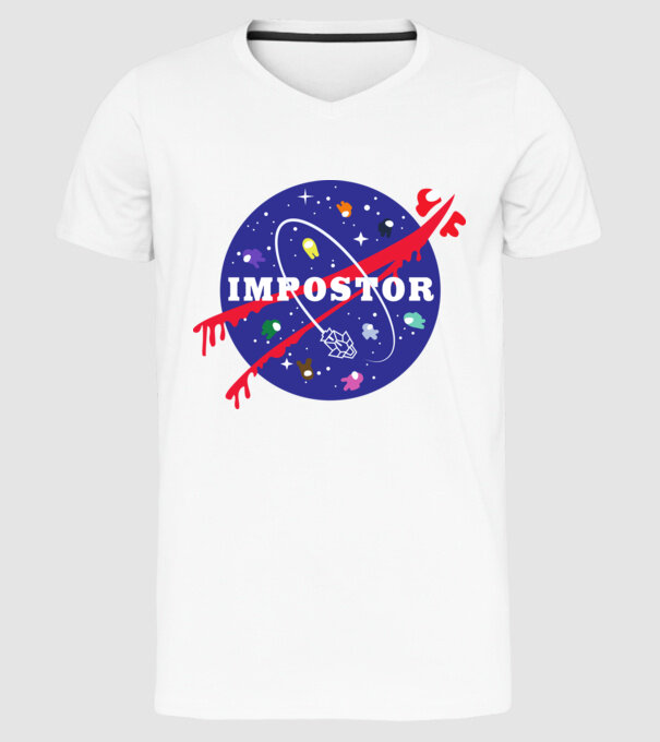 Impostor - Among us  minta fehér pólón