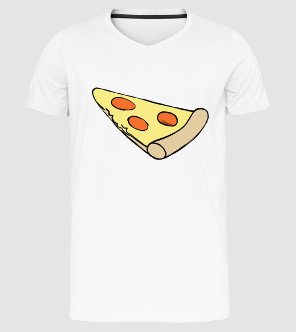 Páros Pizzaszelet minta fehér pólón
