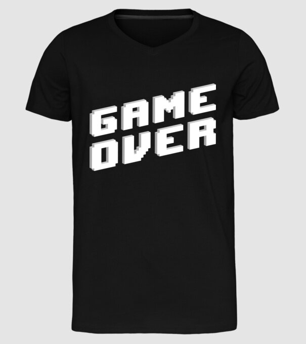 Game over minta fekete pólón