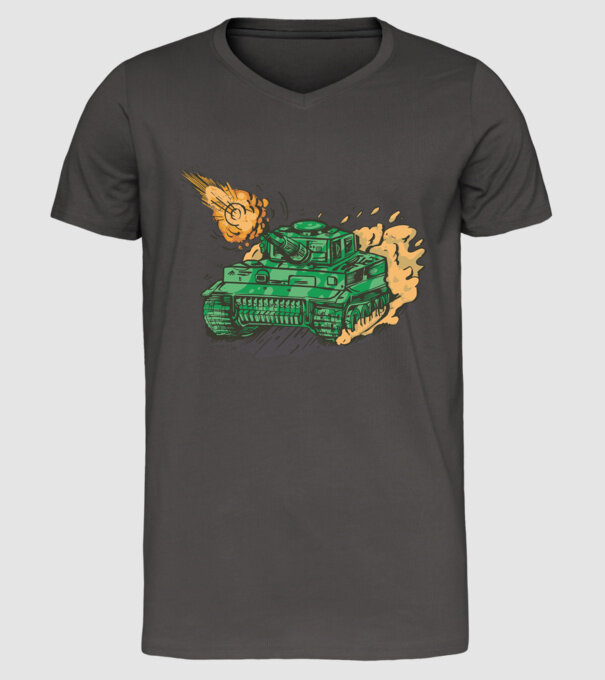Tank minta sötétszürke pólón
