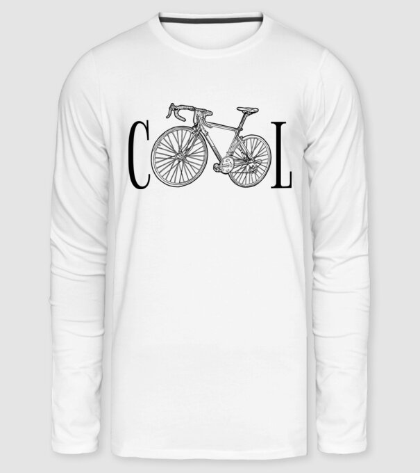 Biking is cool minta fehér pólón