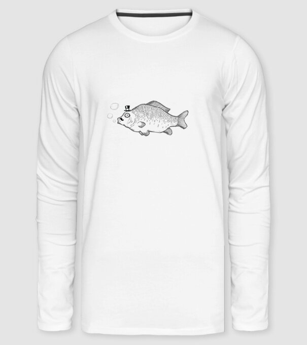 Mr. Fish minta fehér pólón