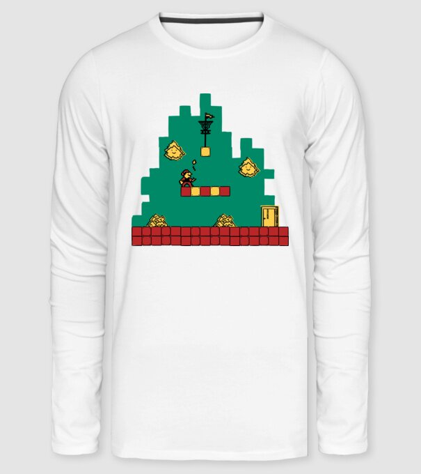Super Mario minta fehér pólón