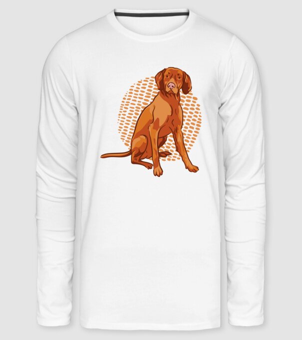 Vizsla minta fehér pólón