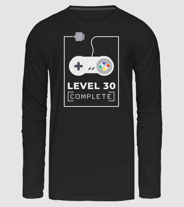Level 30 minta fekete pólón