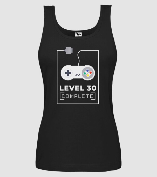 Level 30 minta fekete pólón