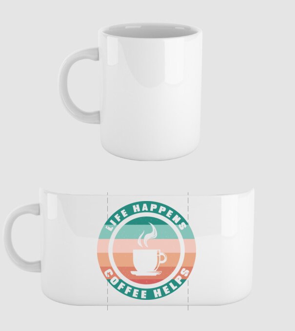 Espresso minta fehér pólón