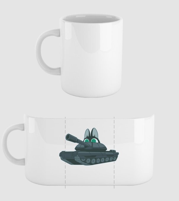 Tank minta fehér pólón