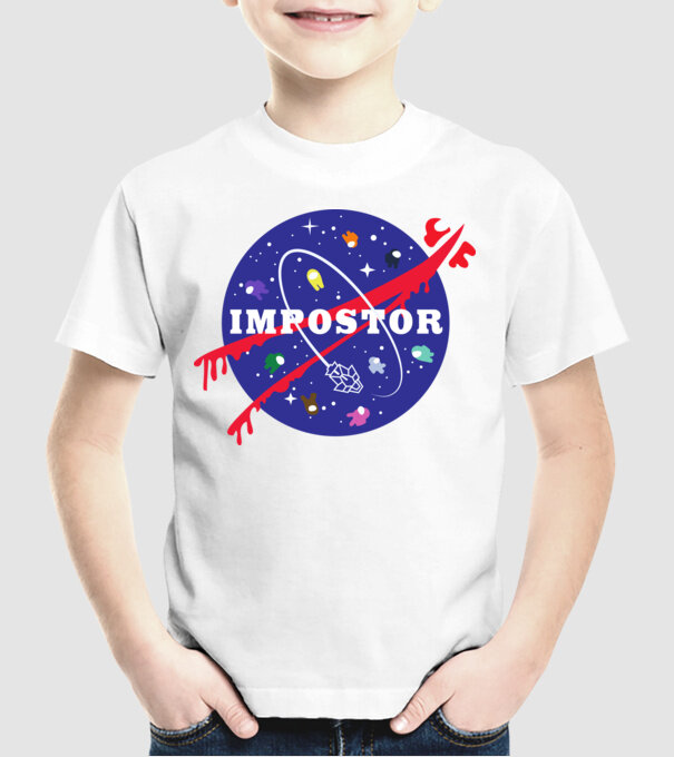 Impostor - Among us  minta fehér pólón