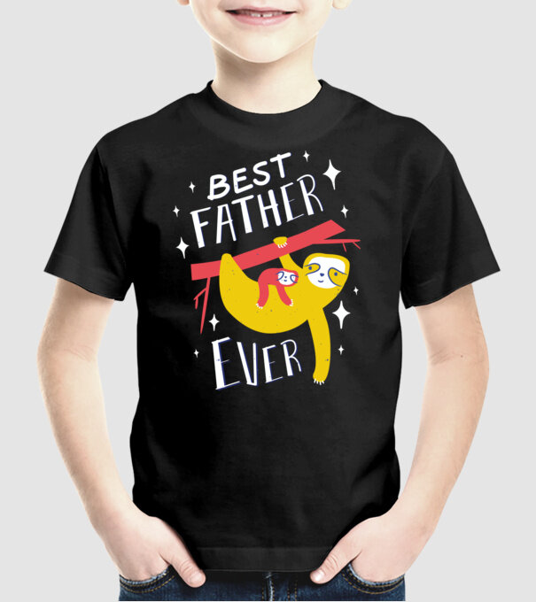 Best Father Ever minta fekete pólón