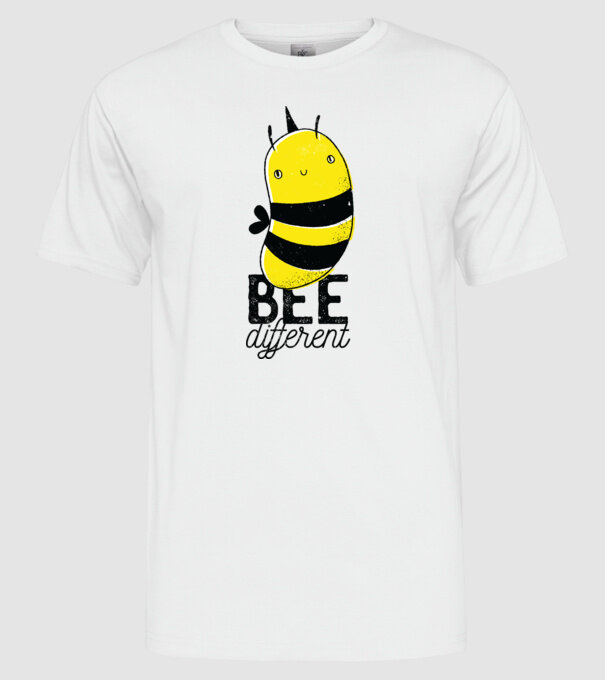 Bee different minta fehér pólón