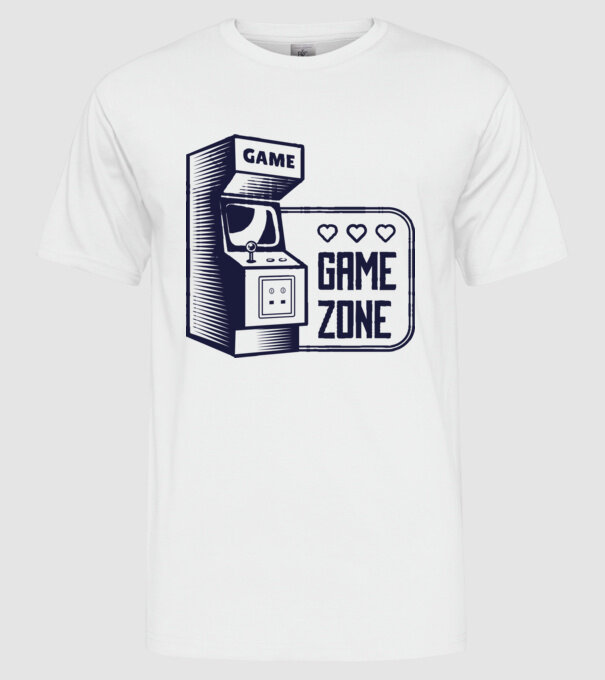 Game Zone minta fehér pólón