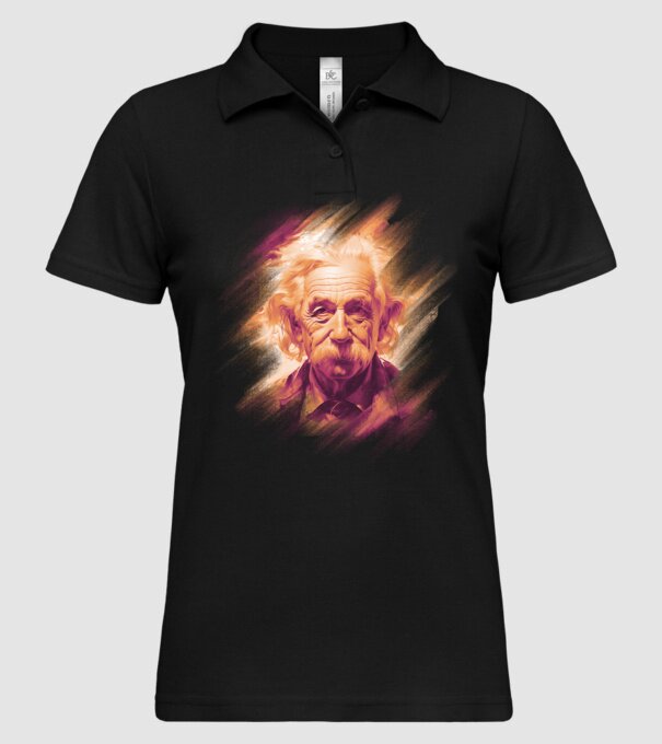Albert Einstein minta fekete pólón