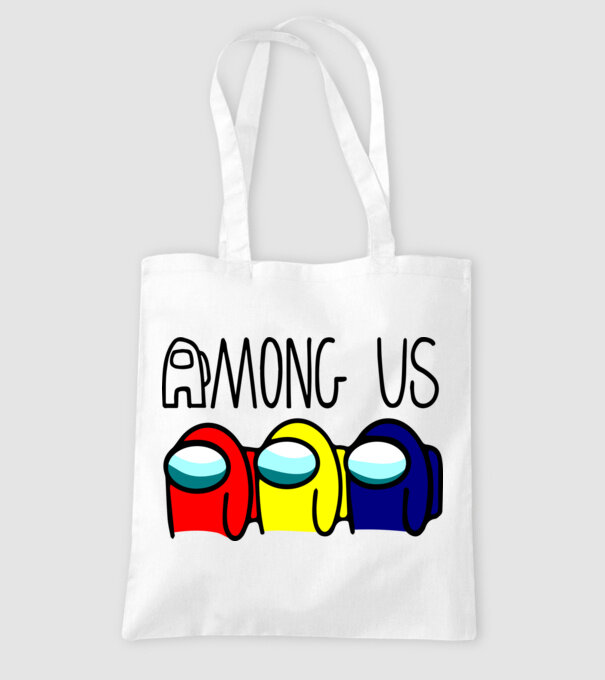 Among us minta fehér pólón