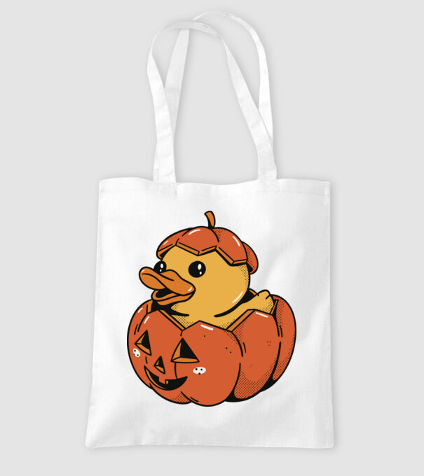 Halloweeni kacsa minta fehér pólón