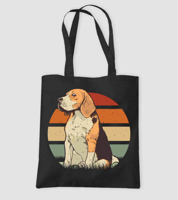 Beagle minta fekete pólón