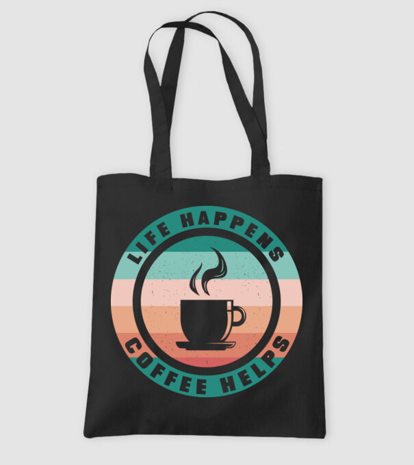 Espresso minta fekete pólón