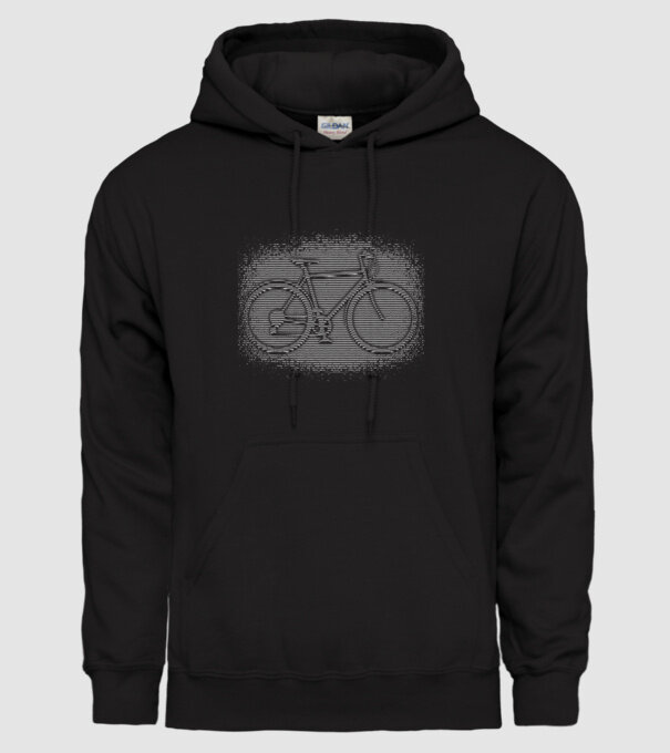 Bicikli minta fekete pólón