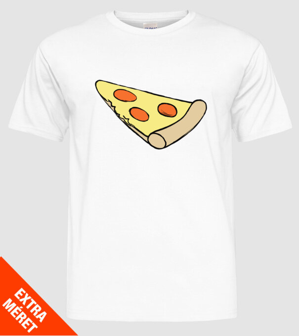 Páros Pizzaszelet minta fehér pólón