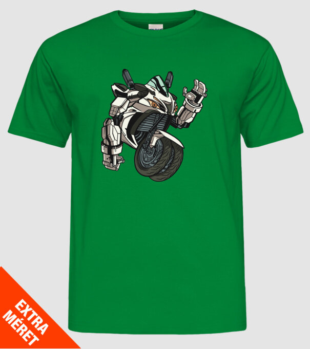 Transformers minta zöld pólón