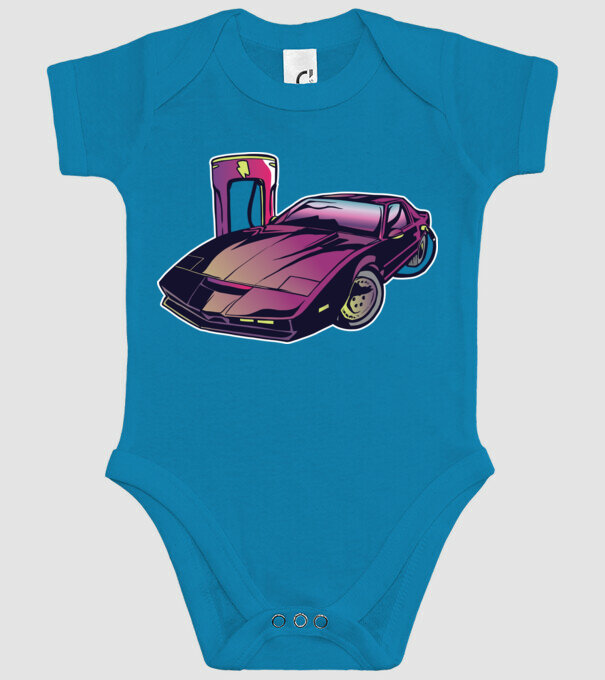 Knight rider minta türkiz pólón