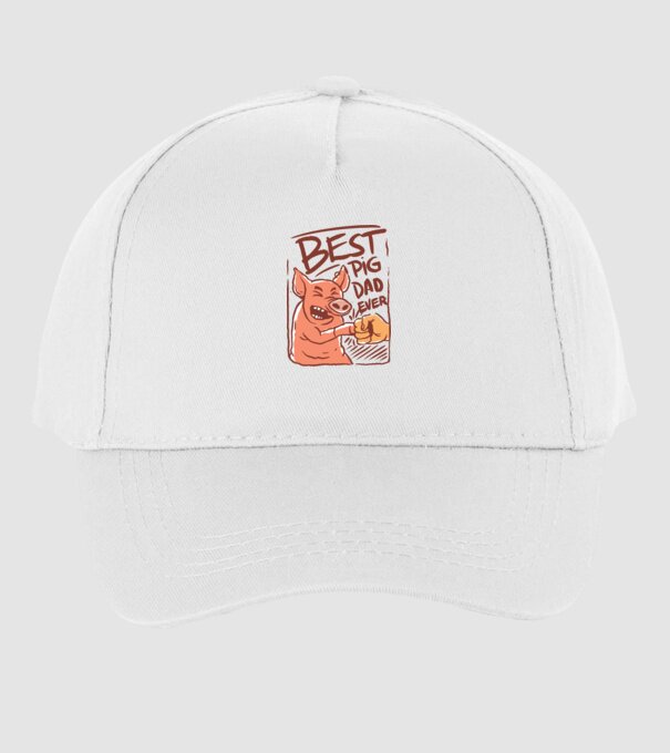 Best Pig Dad Ever minta fehér pólón