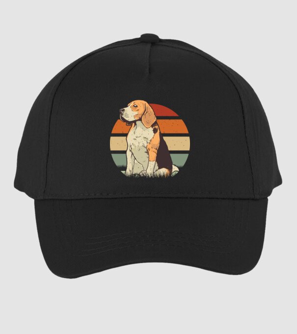 Beagle minta fekete pólón