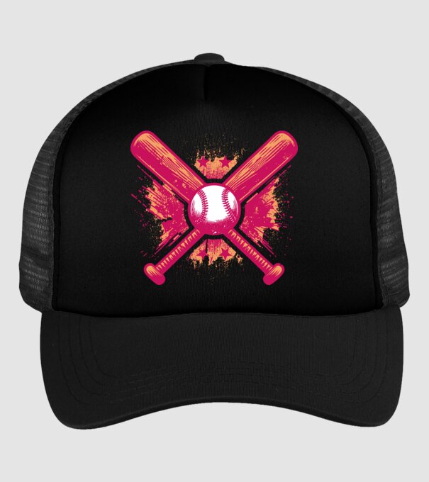 Baseball minta fekete pólón