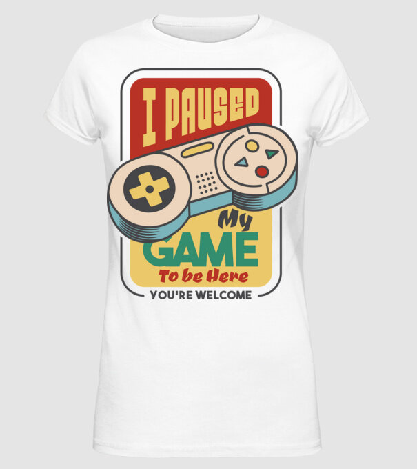 I paused my game to be here minta fehér pólón