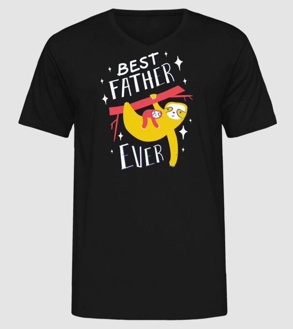 Best Father Ever minta fekete pólón