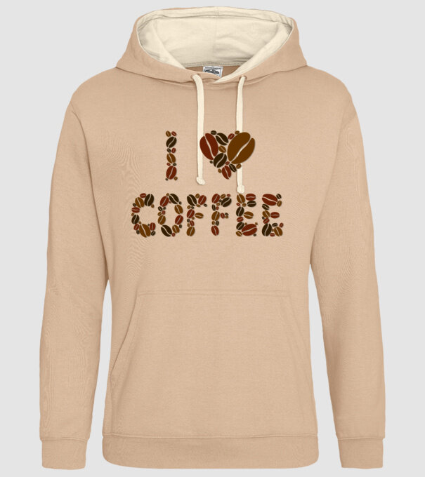 I love coffee minta homokszín pólón