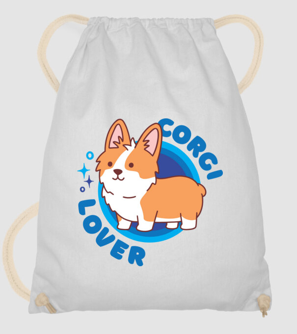 Corgi lover minta fehér pólón