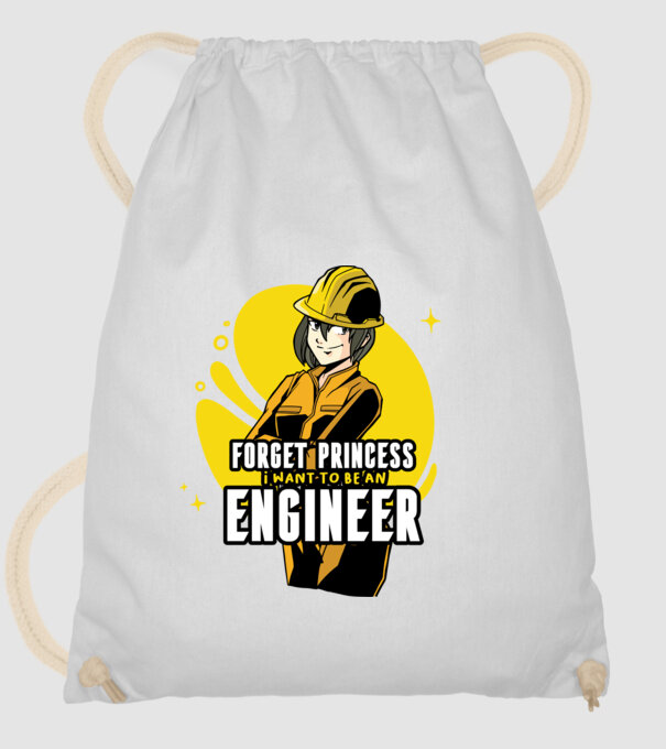 Mérnök csaj minta fehér pólón