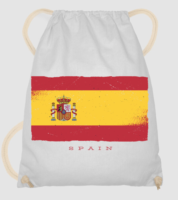 Spanyol zászló minta fehér pólón