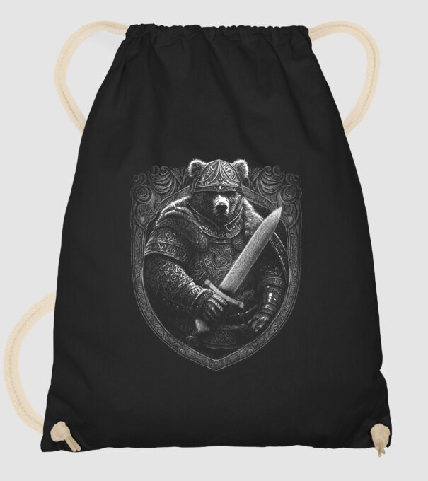 Viking maci minta fekete pólón
