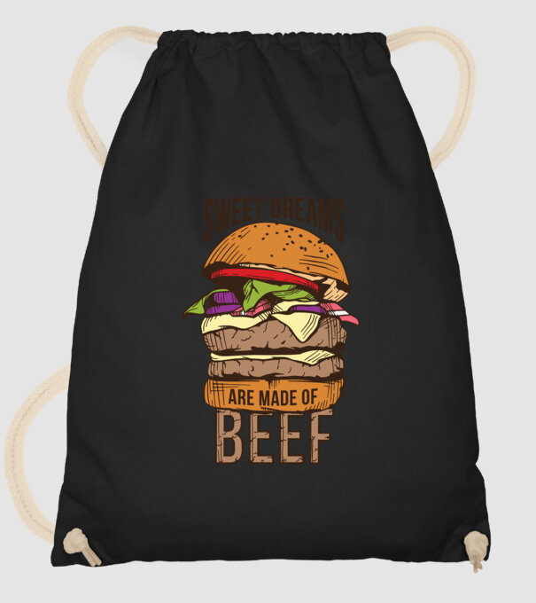 Hamburger minta fekete pólón