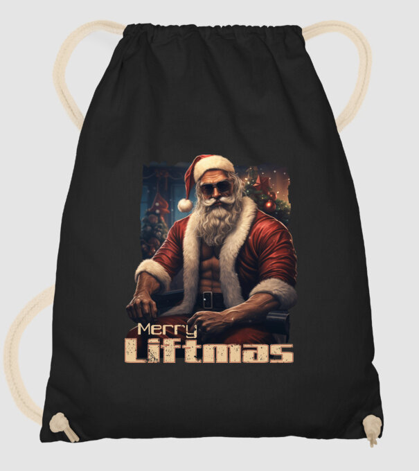 Merry Liftmas minta fekete pólón