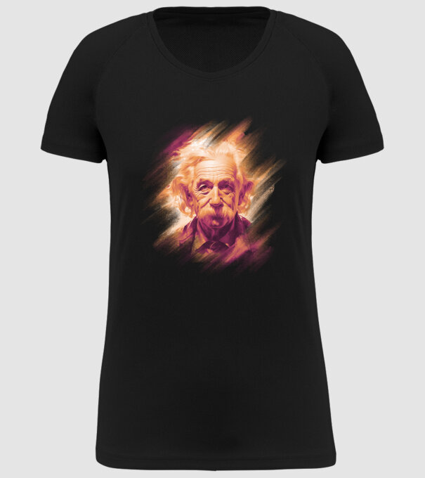 Albert Einstein minta fekete pólón