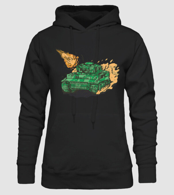 Tank minta fekete pólón