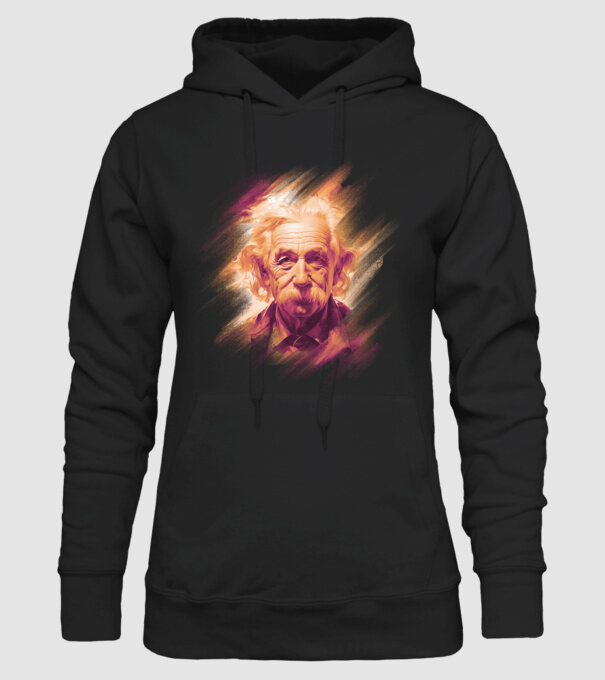 Albert Einstein minta fekete pólón