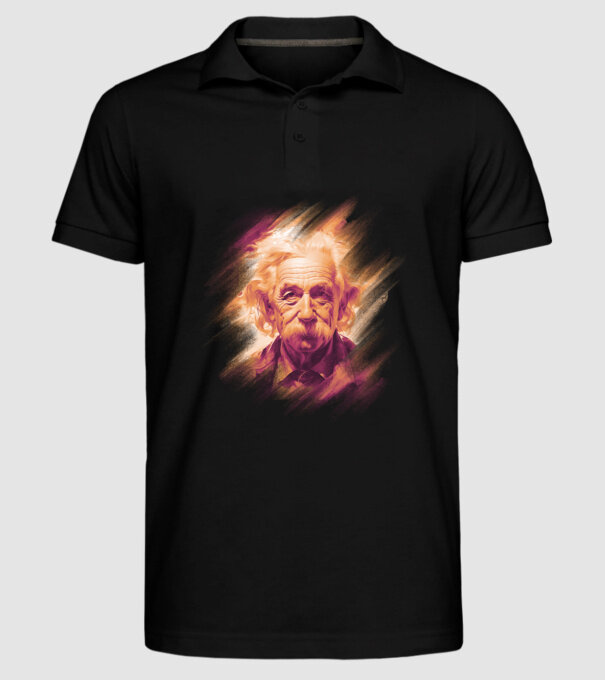Albert Einstein minta fekete pólón