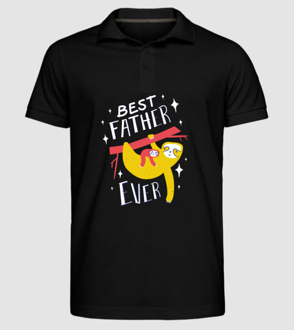 Best Father Ever minta fekete pólón